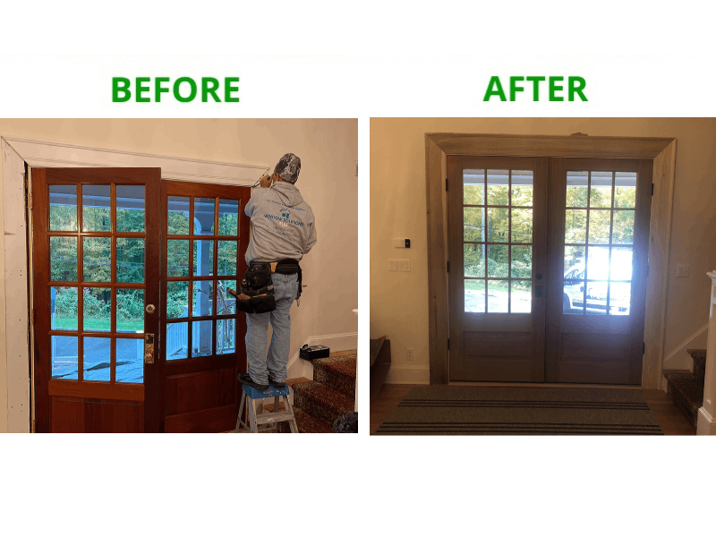 Simpson Mahogany Front Door And Custom Interior Door Installation Redding, CT